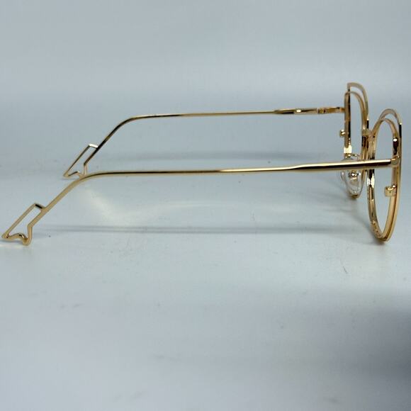 FIRMOO Gold Black Cat Eye Full Rim Eyeglasses Frames H18746 - Picture 4 of 5